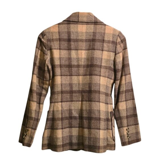 JH Collectibles Vintage Wool Plaid Single Breasted Blazer Sz 4 - Picture 5 of 11